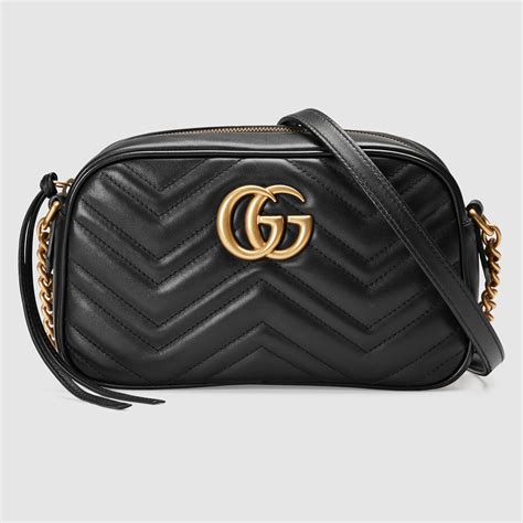 gucci gg marmont matelassé shoulder bag black|Gucci Marmont bag small black.